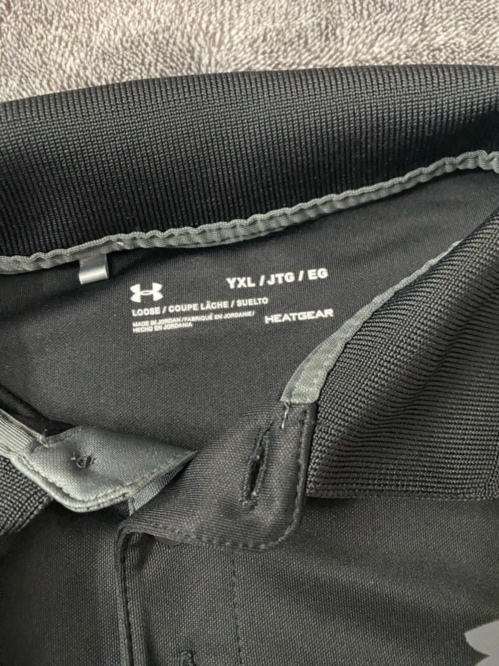 Under Armour Boys HeatGear Performance Polo Shirt Black YXL - Picture 5 of 7